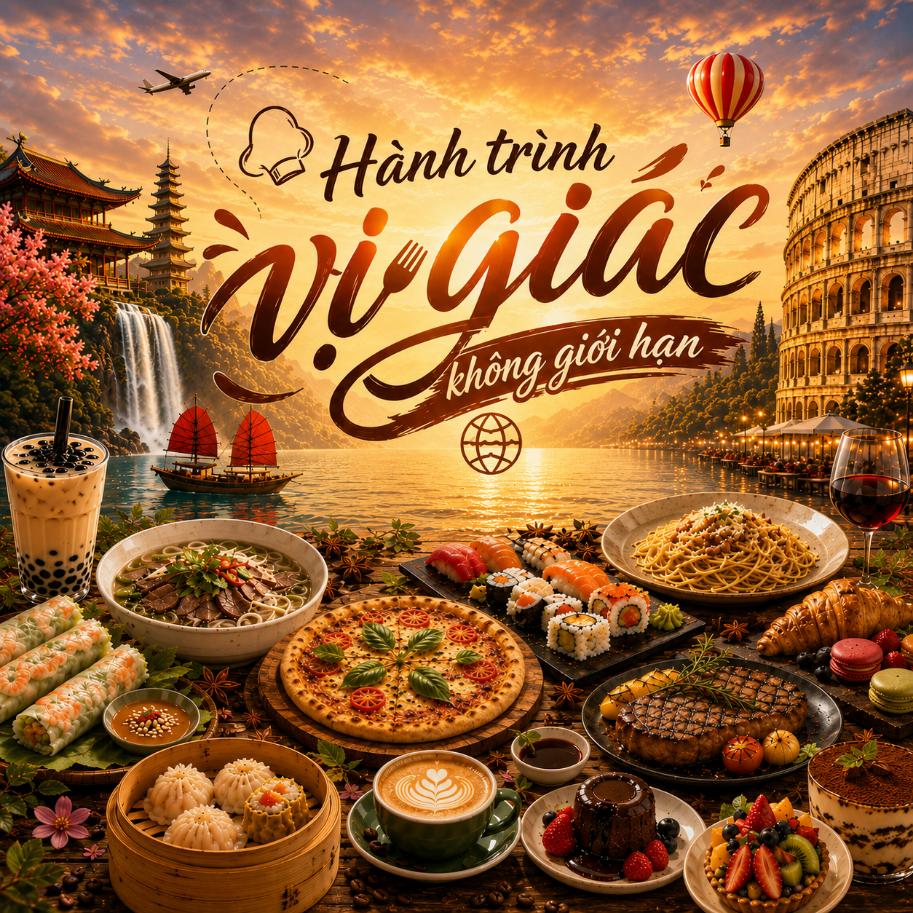 Ẩm thực hành trình vị giác không giới hạn